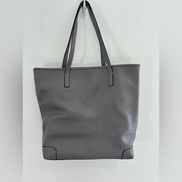 Dooney & Bourke Large Gray Tote Bag Red Interior Authentic Designer Purse